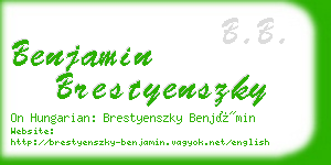 benjamin brestyenszky business card